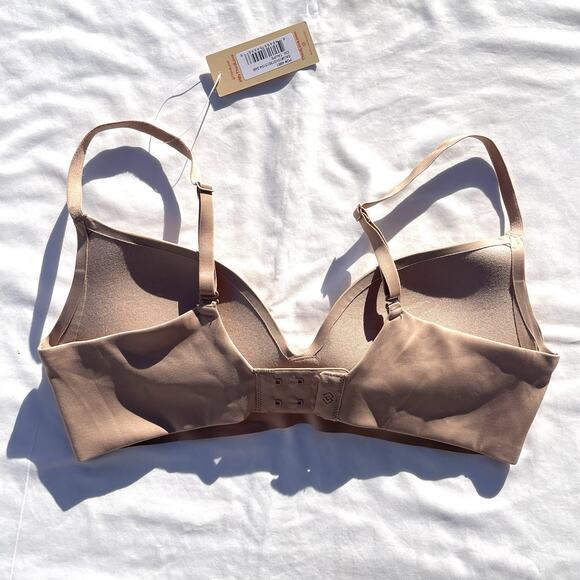 Third Love Zero Edge Wireless Push Up Bra 34B Taupe Beige - Picture 3 of 4